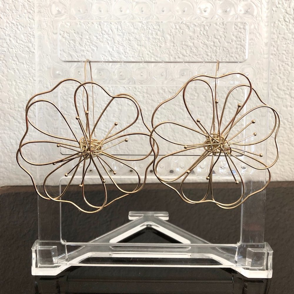 Wire Flower Earrings